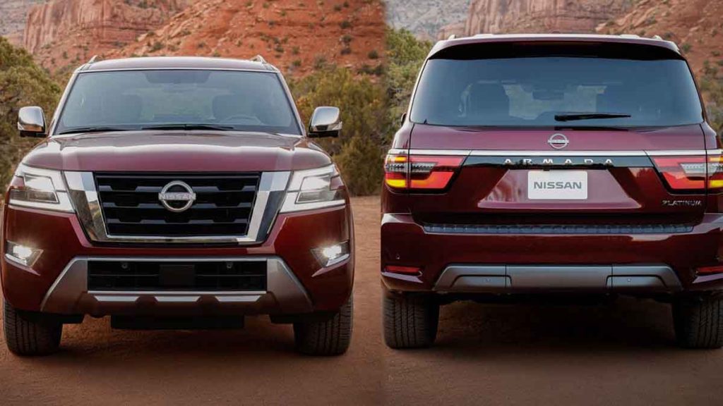 2021 Nissan Armada back and front
