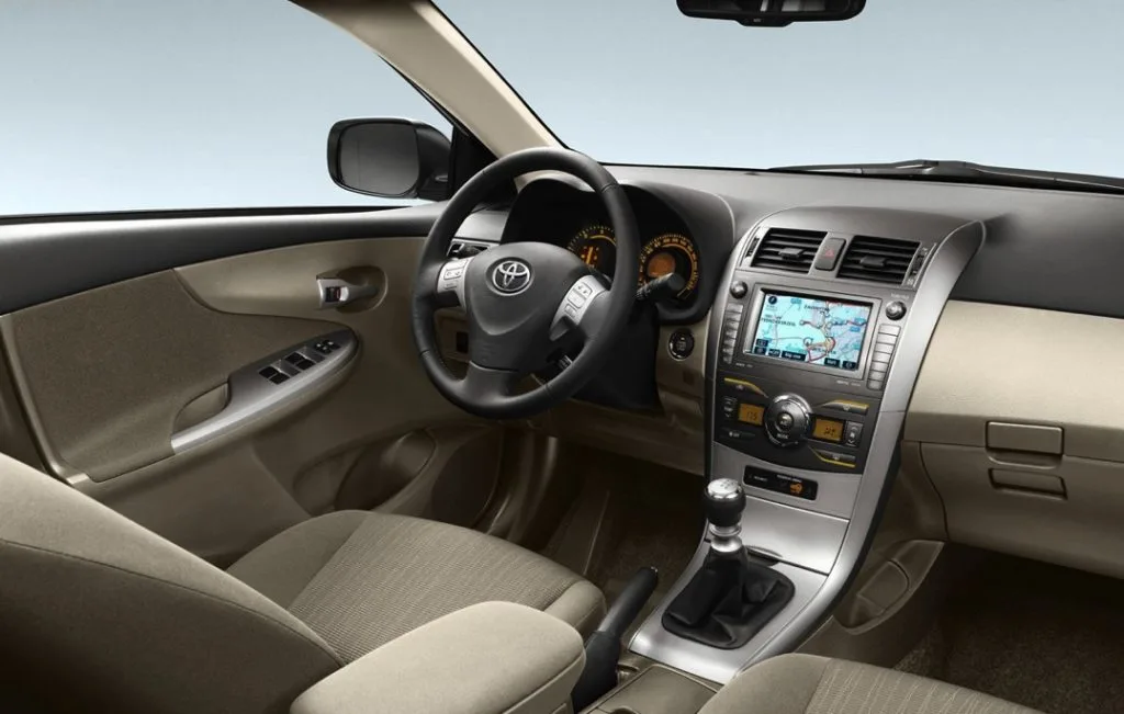 Interior of the 2007 Toyota Corolla