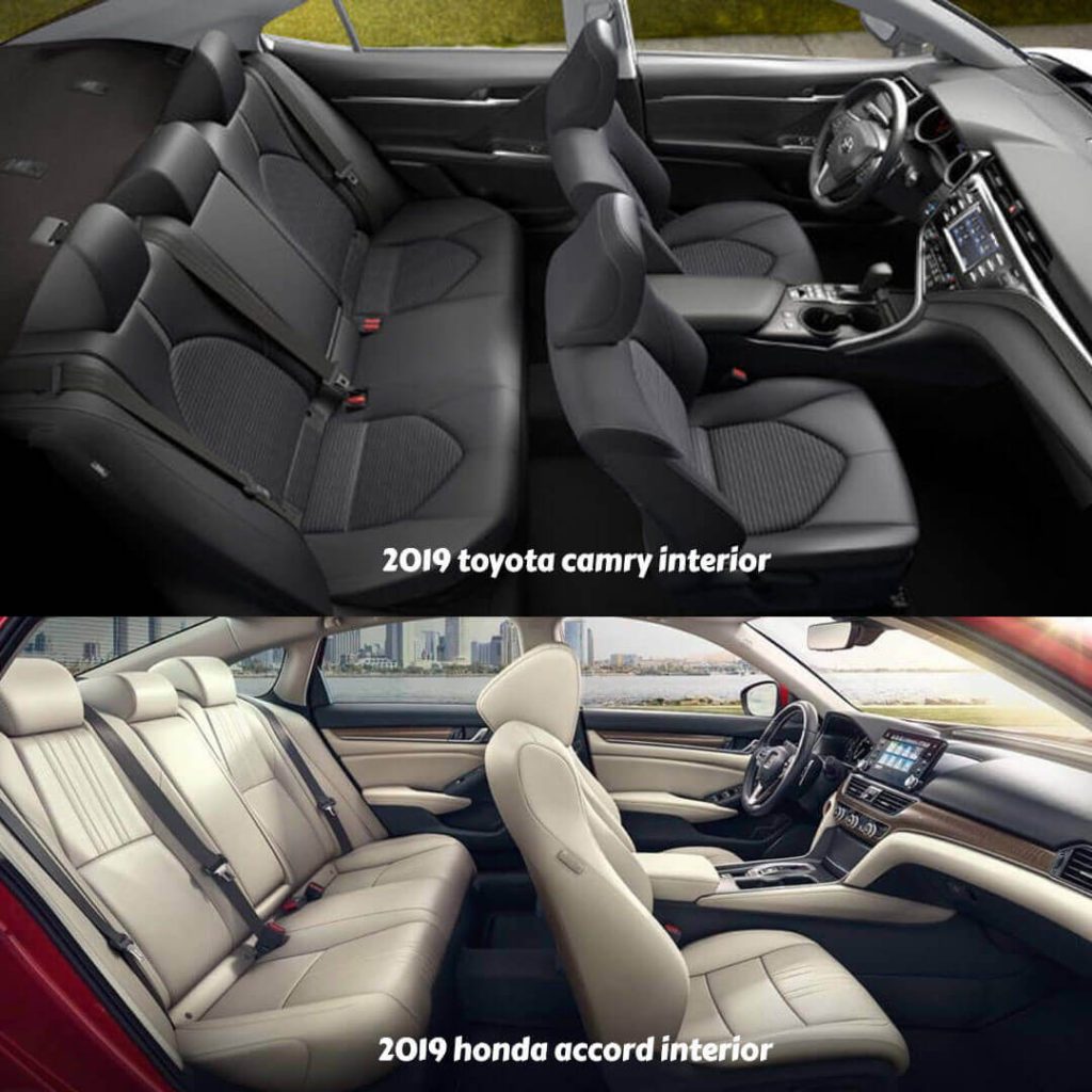 2019 Toyota Camry vs. 2019 Honda Accord - Interior 