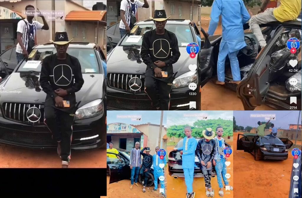 The Moment 4 Yahoo Boys Contribute Money To Buy 1 Mercedes-Benz, Video Stirs Reactions